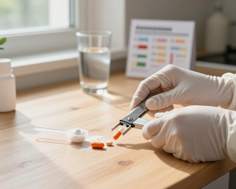 Crushing medication for easy consumption Crushing medication for easy consumption