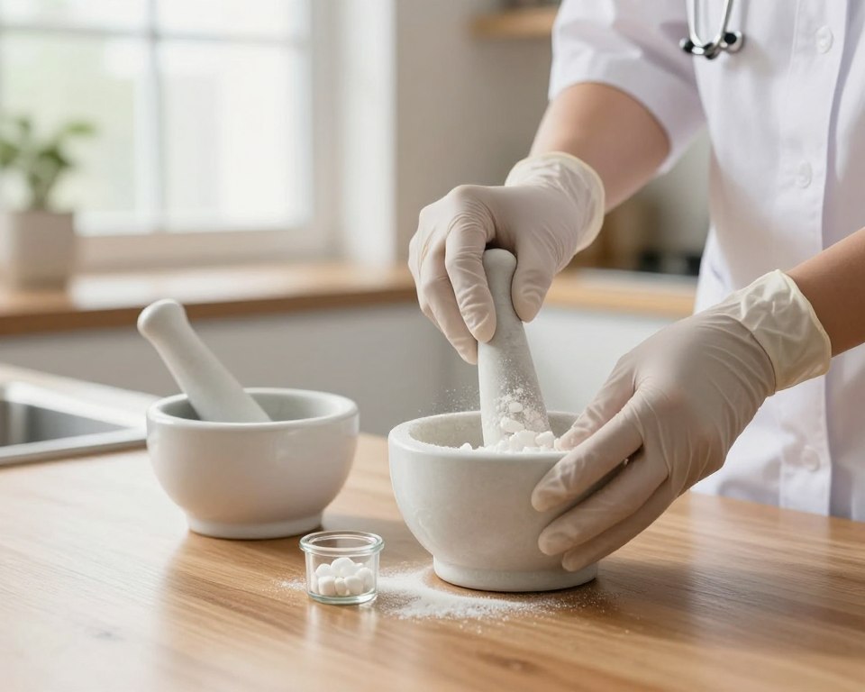 Crushing medication for easy consumption Crushing medication for easy consumption