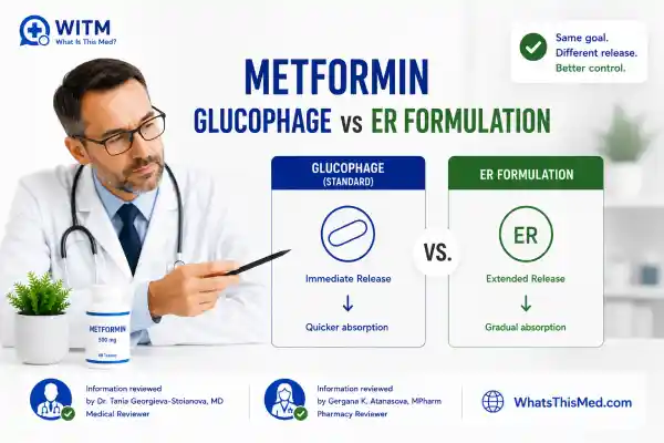 Metformin Glucophage vs ER Formulation