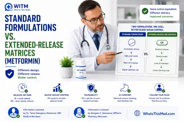 Metformin Glucophage vs ER Formulation